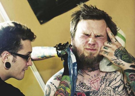 Боль при нанесении татуировки